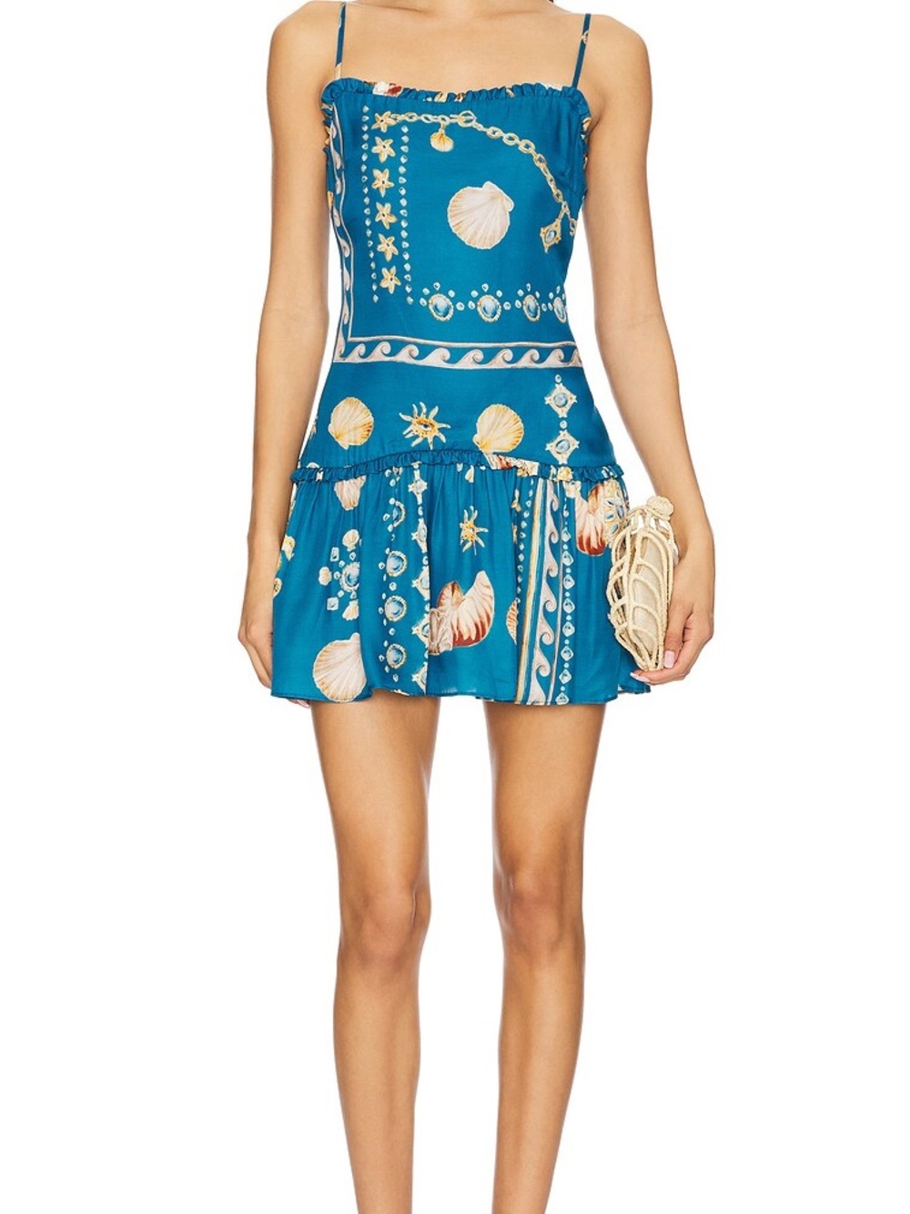 ROAME Louie Dress Vintage Treasures Marine Seashell Print NWT Coastal Mermaid